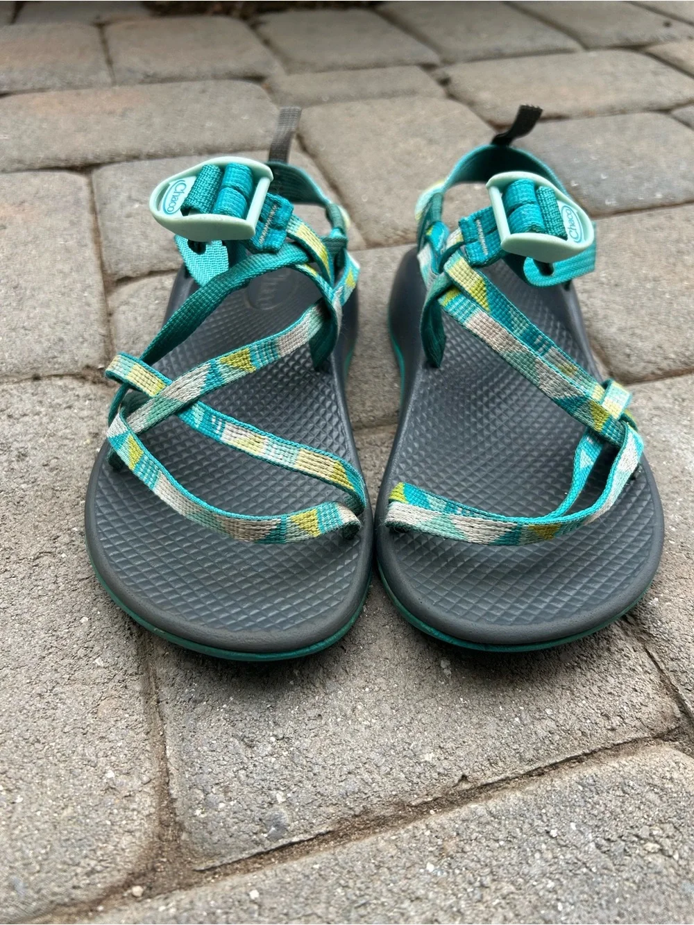 Chaco Kids ZX/1 EcoTread Sandals in a teal - Size: 4 youth